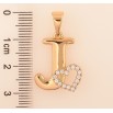 Кулон Xuping колір Позолота 18K "Літера J з серцем" для ланцюжка до 7мм фото №2
