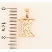 Кулон Xuping колір Позолота 18K "Літера K" для ланцюжка до 5мм фото №2 Кулон Xuping колір Позолота 18K "Літера K" для ланцюжка до 5мм фото №2