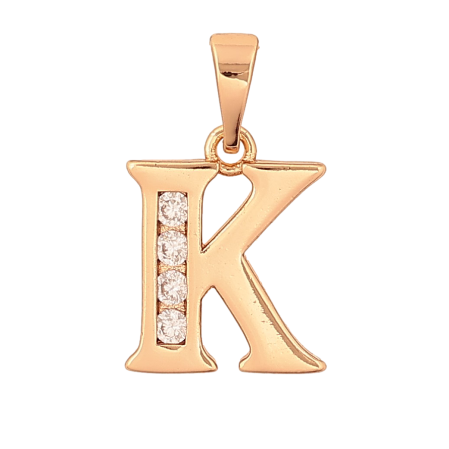 Кулон Xuping колір Позолота 18K "Літера K" для ланцюжка до 5мм фото №1 Кулон Xuping колір Позолота 18K "Літера K" для ланцюжка до 5мм фото №1