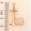 Кулон Xuping колір Позолота 18K "Літера L з серцем" для ланцюжка до 7мм фото №2