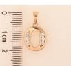 Кулон Xuping колір Позолота 18K "Літера O" для ланцюжка до 5мм фото №2