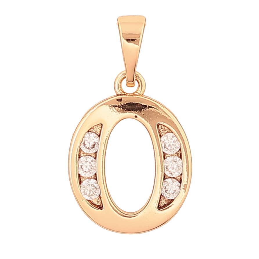 Кулон Xuping колір Позолота 18K "Літера O" для ланцюжка до 5мм фото №1
