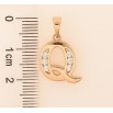 Кулон Xuping колір Позолота 18K "Літера Q" для ланцюжка до 5мм фото №2