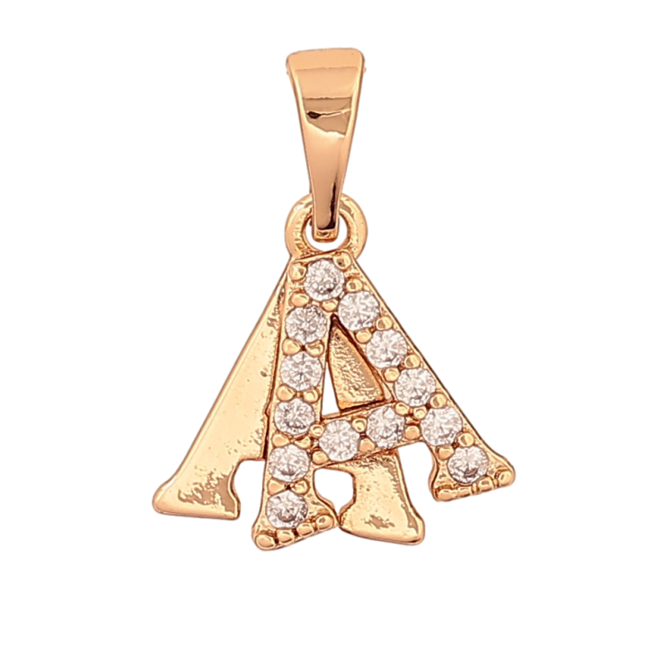 Кулон Xuping колір Позолота 18K "Літера А" для ланцюжка до 5мм фото №4