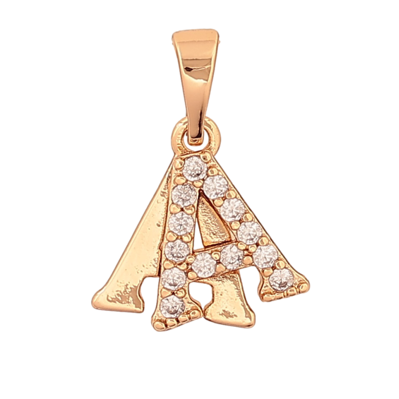 Кулон Xuping колір Позолота 18K "Літера А" для ланцюжка до 5мм фото №1