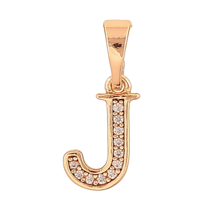 Кулон Xuping колір Позолота 18K "Літера J" для ланцюжка до 5мм фото №5