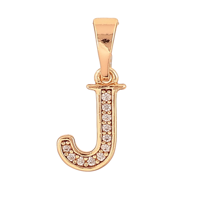 Кулон Xuping колір Позолота 18K "Літера J" для ланцюжка до 5мм фото №1