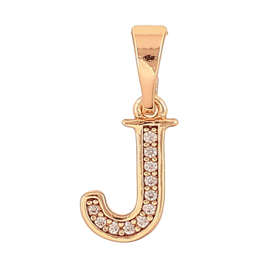 Кулон Xuping колір Позолота 18K "Літера J" для ланцюжка до 5мм фото №1