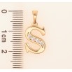Кулон Xuping колір Позолота 18K "Літера S" для ланцюжка до 5мм фото №2 Кулон Xuping колір Позолота 18K "Літера S" для ланцюжка до 5мм фото №2
