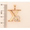 Кулон Xuping колір Позолота 18K "Літера Х з серцем" для ланцюжка до 7мм фото №2