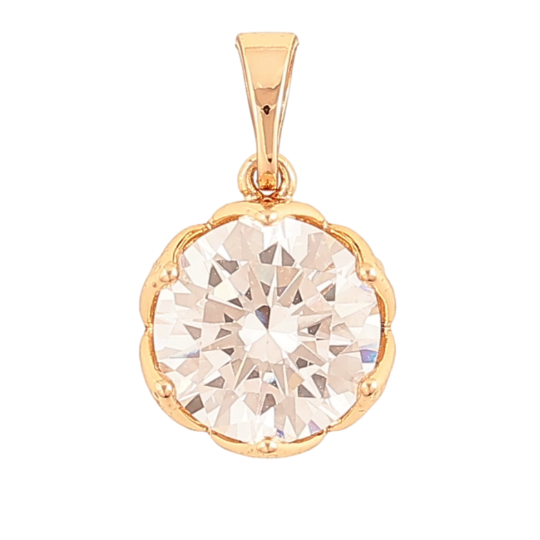 Кулон Xuping колір Позолота 18К "Кристал" для ланцюжка до 5мм фото №2 Кулон Xuping колір Позолота 18К "Кристал" для ланцюжка до 5мм фото №2