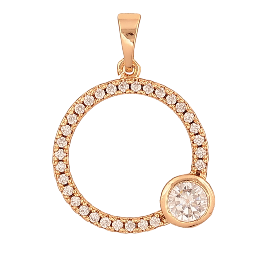 Кулон Xuping цвет Позолота 18К "Колечко с кристаллами" для цепочки до 5мм фото №1 Кулон Xuping цвет Позолота 18К "Колечко с кристаллами" для цепочки до 5мм фото №1