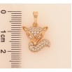 Кулон Xuping колір Позолота 18K "Лисичка з кристалами" для ланцюжка до 5мм фото №2