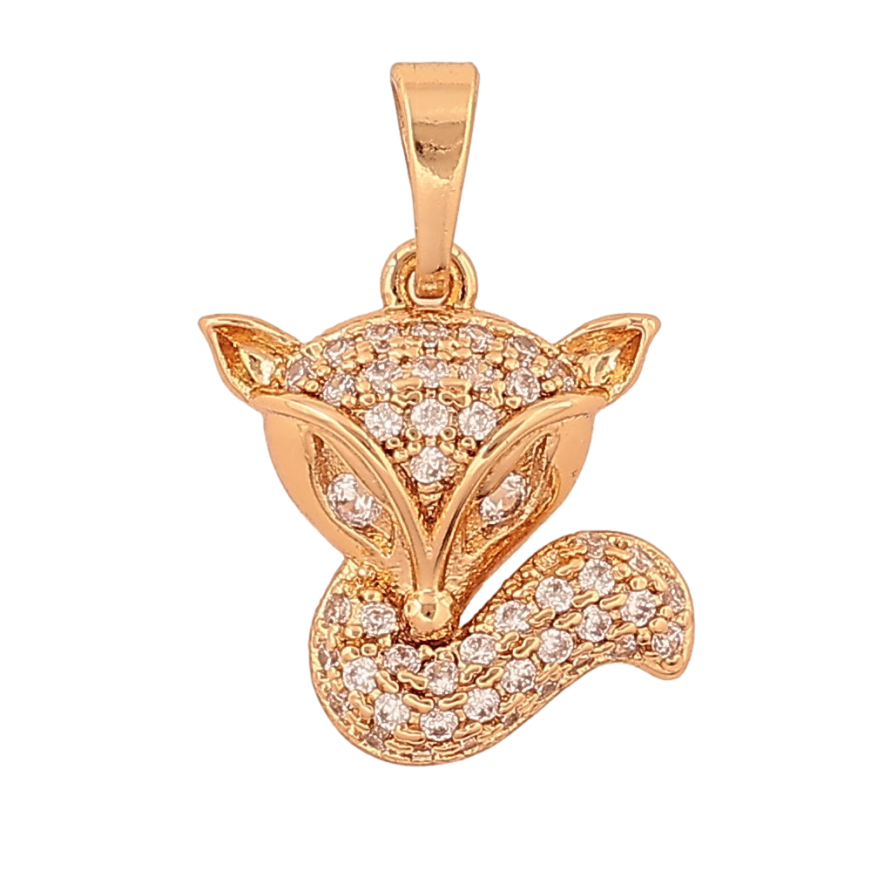 Кулон Xuping колір Позолота 18K "Лисичка з кристалами" для ланцюжка до 5мм фото №1