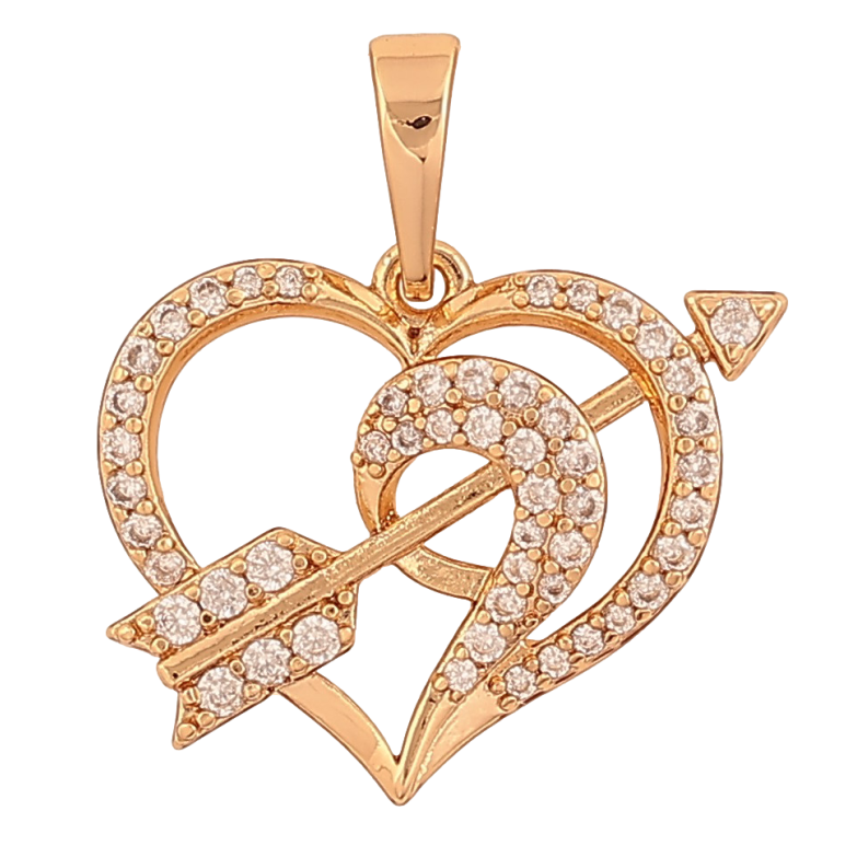 Кулон Xuping цвет Позолота 18К "Сердечко со стрелой" для цепочки до 6мм фото №7 Кулон Xuping цвет Позолота 18К "Сердечко со стрелой" для цепочки до 6мм фото №7