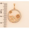 Кулон Xuping колір Позолота 18K "Зайчик з квіточкою" для ланцюжка до 6мм фото №2