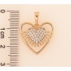 Кулон Xuping колір Позолота 18K "Серце з інкрустацією кристалами" для ланцюжка до 6мм фото №2