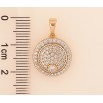 Кулон Xuping колір Позолота 18К "Коло з інкрустацією кристалами" для ланцюжка до 2мм фото №2