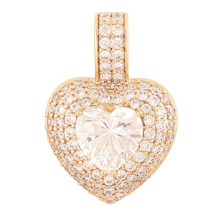 Кулон Xuping колір Позолота 18К "Серце з інкрустацією кристалами" для ланцюжка до 6мм фото №1 Кулон Xuping колір Позолота 18К "Серце з інкрустацією кристалами" для ланцюжка до 6мм фото №1