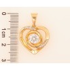 Кулон Xuping колір Позолота 18К "Серце з кристалами" для ланцюжка до 7мм фото №2