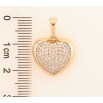 Кулон Xuping колір Позолота 18К "Серце з інкрустацією кристалами" для ланцюжка до 6мм фото №2