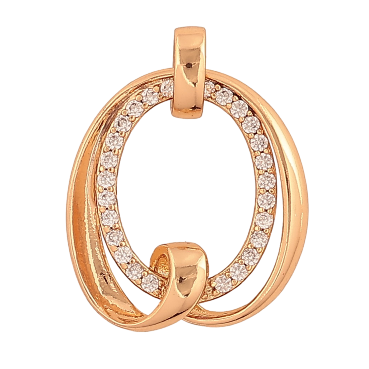 Кулон Xuping колір Позолота 18К "Візерунок з кристалами" для ланцюжка до 3мм фото №11