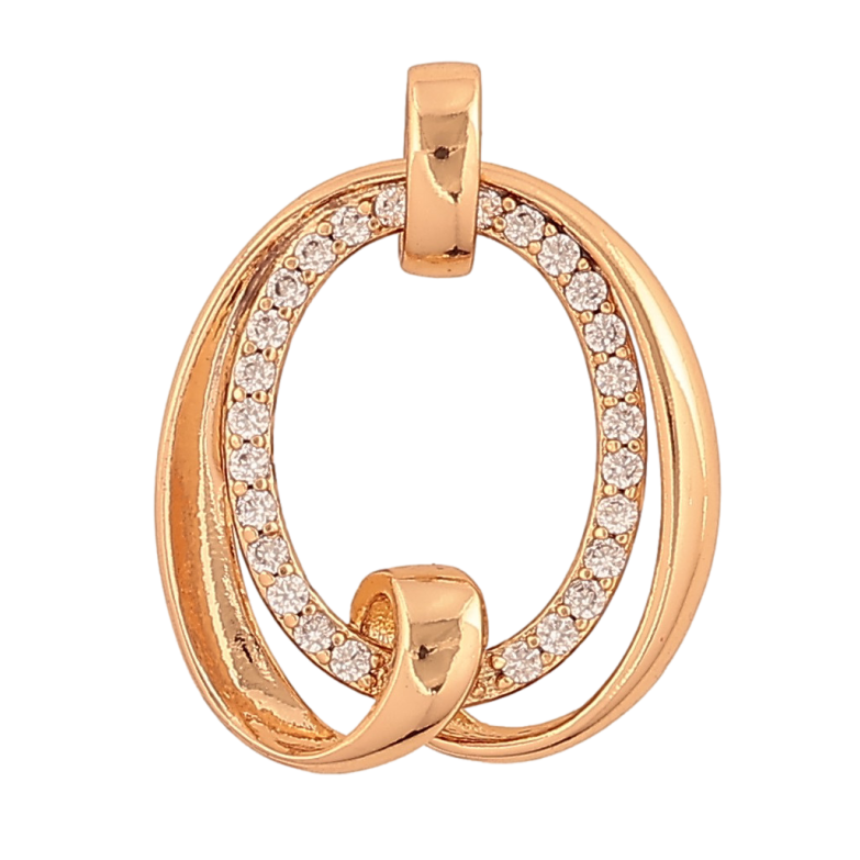 Кулон Xuping колір Позолота 18К "Візерунок з кристалами" для ланцюжка до 3мм фото №7