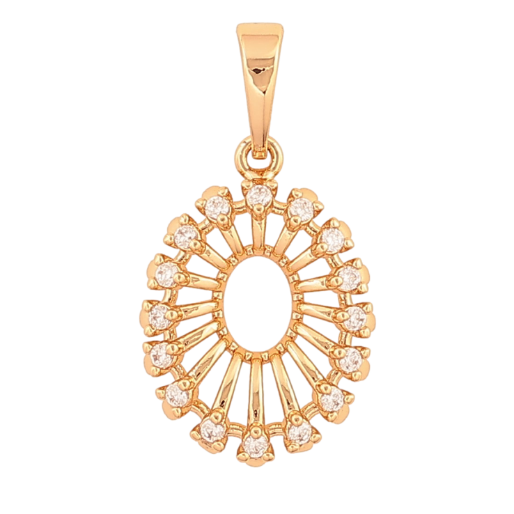 Кулон Xuping колір Позолота 18К "Візерунок з кристалами" для ланцюжка до 6мм фото №9 Кулон Xuping колір Позолота 18К "Візерунок з кристалами" для ланцюжка до 6мм фото №9