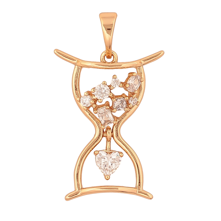 Кулон Xuping колір Позолота 18К "Пісочний годинник" для ланцюжка до 5мм фото №6