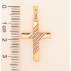Кулон Xuping колір Позолота 18К "Хрест з кристалами" для ланцюжка до 6мм фото №2
