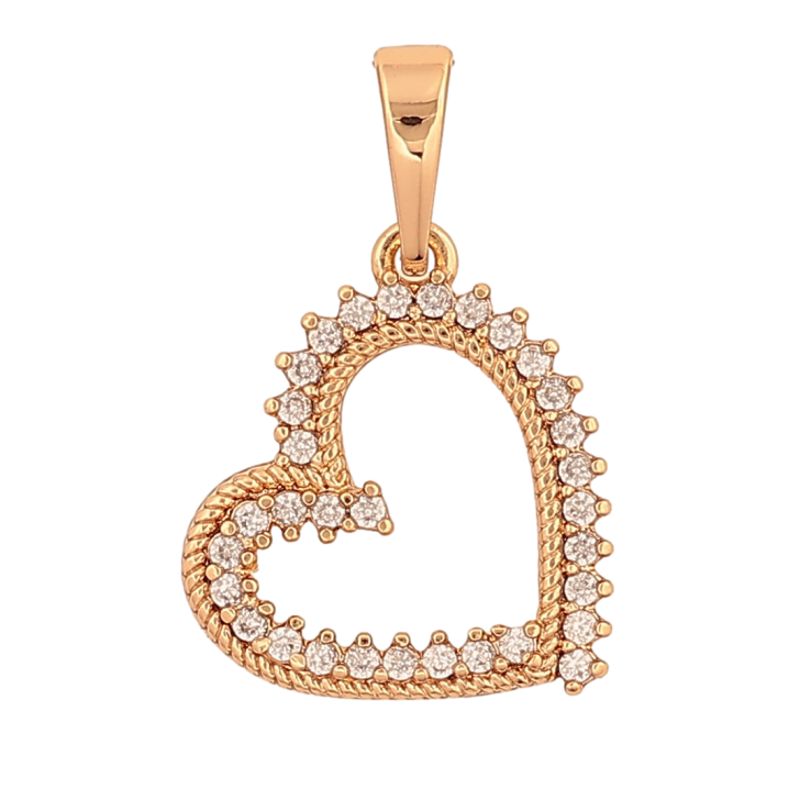 Кулон Xuping цвет Позолота 18К "Сердечко с кристаллами" для цепочки до 6мм фото №18 Кулон Xuping цвет Позолота 18К "Сердечко с кристаллами" для цепочки до 6мм фото №18