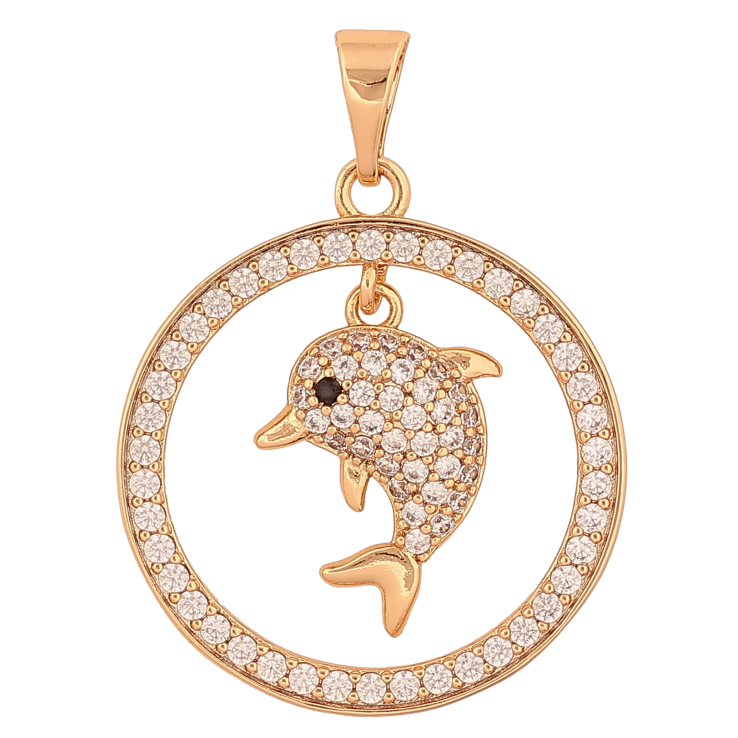 Кулон Xuping колір Позолота 18К "Дельфін" для ланцюжка до 7мм фото №16