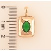 Кулон Xuping колір Позолота 18K "Вставка зелений кристал" для ланцюжка до 4мм фото №2