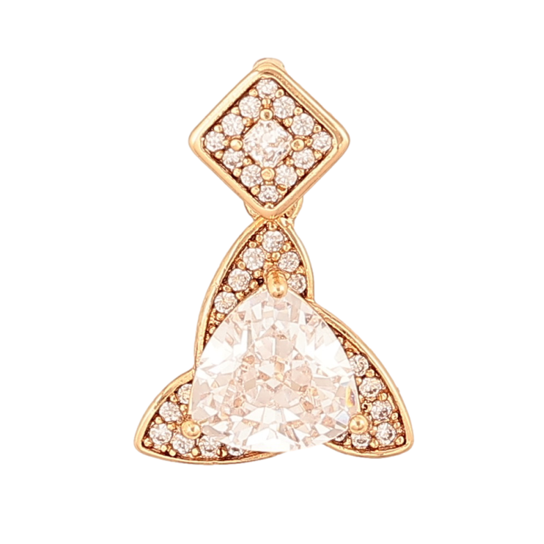 Кулон Xuping колір Позолота 18К "Візерунок з інкрустацією кристалами" для ланцюжка до 4мм фото №1