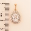 Кулон Xuping цвет Позолота 18K "Крапелька с инкрустацией кристаллами" для цепочки до 5мм фото №2