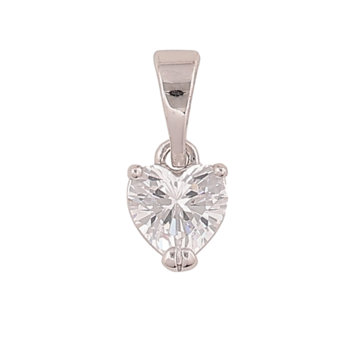 Кулон Xuping колір Родій "Кристальне серце, 6х6мм" для ланцюжка до 5мм фото №19