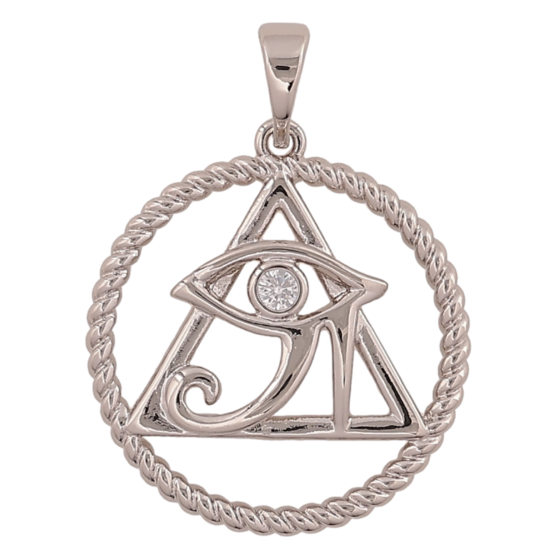 Кулон Xuping цвет Родий "Всевидящее око" для цепочки до 5мм фото №1