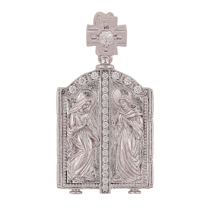 Кулон Xuping колір Родій "Ладанка" для ланцюжка до 4мм фото №2 Кулон Xuping колір Родій "Ладанка" для ланцюжка до 4мм фото №2