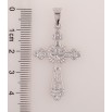 Кулон Xuping колір Родій "Хрест з Розп'яттям та написом Врятуй та Збережи" для ланцюжка до 7мм фото №2