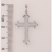 Кулон Xuping колір Родій "Хрест з кристалами" для ланцюжка до 5мм фото №2