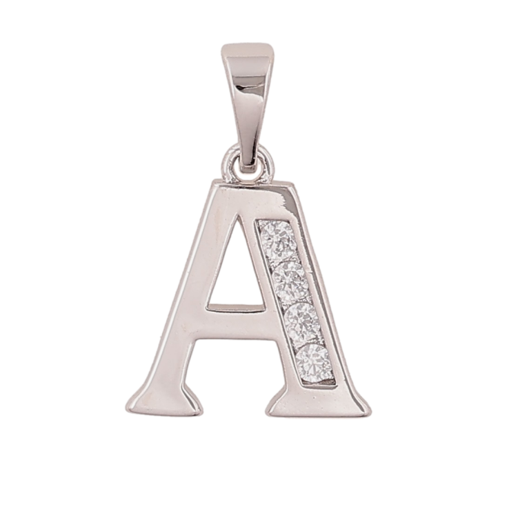 Кулон Xuping колір Родій "Літера A" для ланцюжка до 5мм фото №18