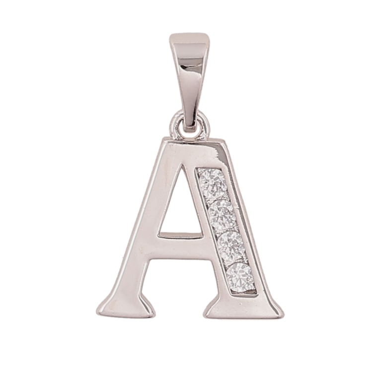Кулон Xuping цвет Родий "Буква A" для цепочки до 5мм фото №1
