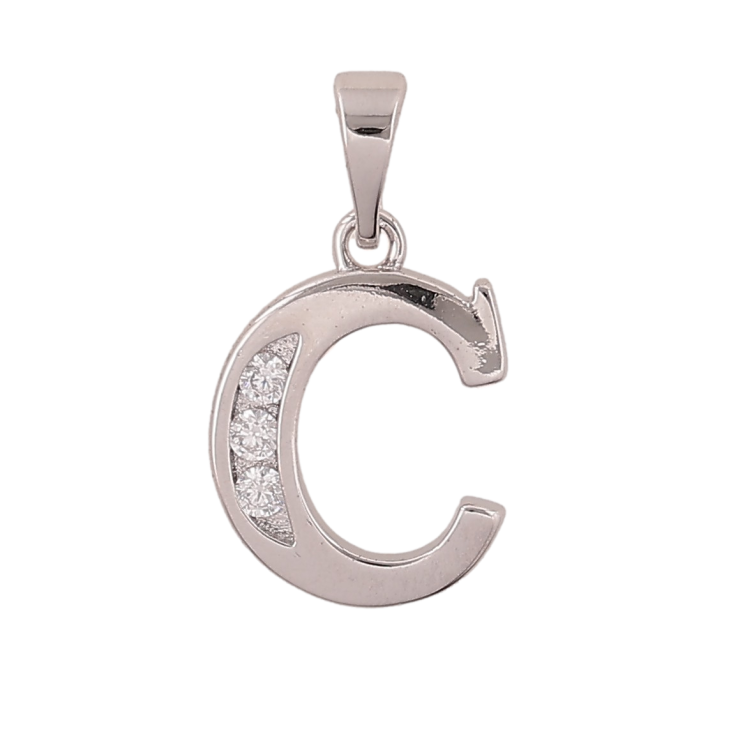 Кулон Xuping колір Родій "Літера C" для ланцюжка до 5мм фото №22