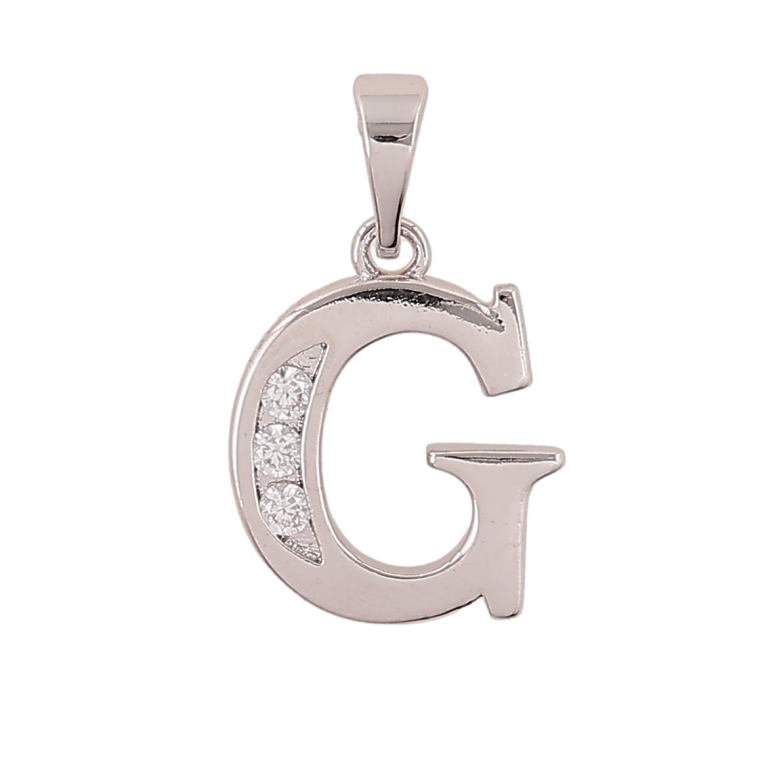 Кулон Xuping колір Родій "Літера G" для ланцюжка до 5мм фото №14