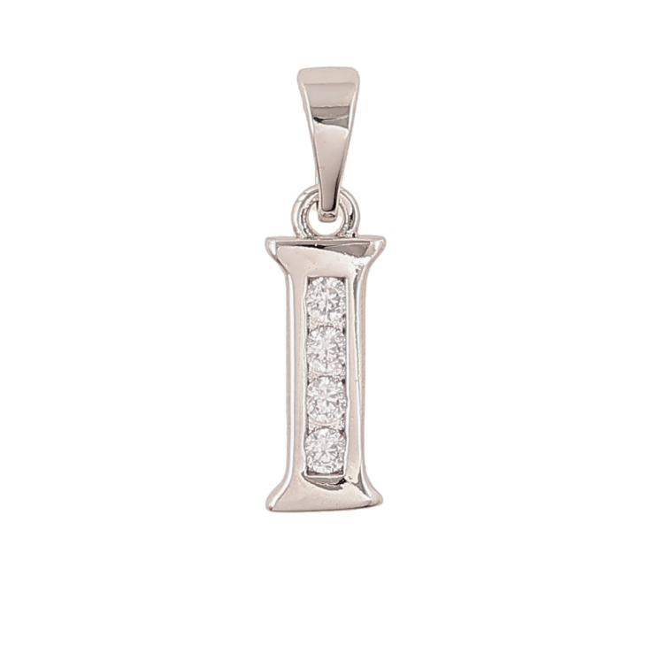 Кулон Xuping колір Родій "Літера I" для ланцюжка до 5мм фото №21