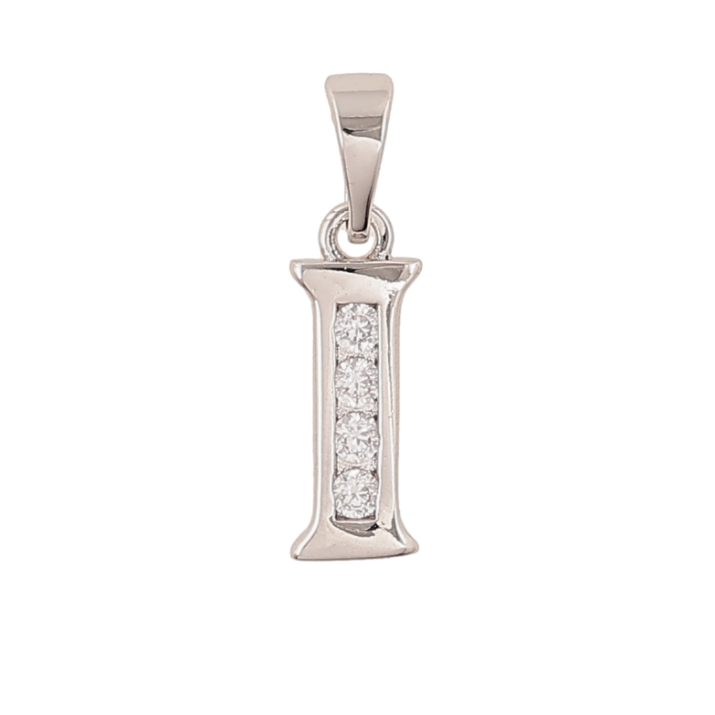Кулон Xuping цвет Родий "Буква I" для цепочки до 5мм фото №1