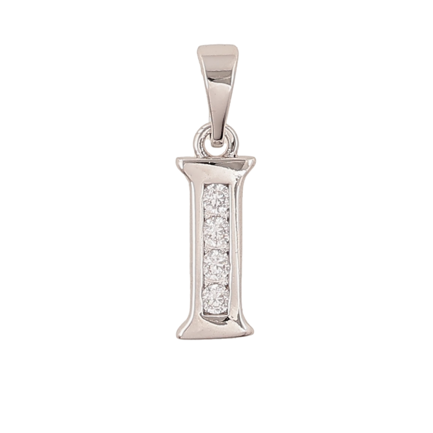 Кулон Xuping цвет Родий "Буква I" для цепочки до 5мм фото №1