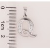 Кулон Xuping колір Родій "Літера Q" для ланцюжка до 5мм фото №2