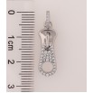 Кулон Xuping колір Родій "Бігунок з кристалами" для ланцюжка до 4мм фото №2