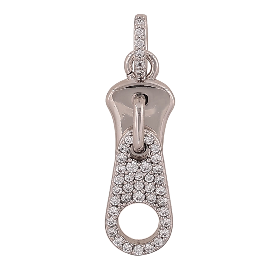 Кулон Xuping колір Родій "Бігунок з кристалами" для ланцюжка до 4мм фото №1